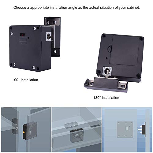 Gexmil Electronic Cabinet RFID Lock Kit Set, Hidden DIY Lock for Wooden Cabinet Drawer Locker, RFID Card/Tag Entry