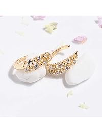 Pendientes de oro para mujer   Pendientes de circonita cúbica para niñas, regalo para amigas, hermanas, uso diario...