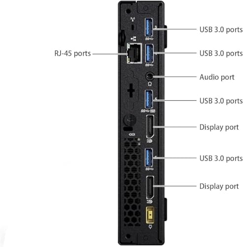 Lenovo ThinkCentre M700 Mini Desktop PC, Intel Core i5-6500, 8GB RAM, 256GB SSD, US Keyboard, WiFi, Bluetooth, Windows 11 Pro (Renewed)