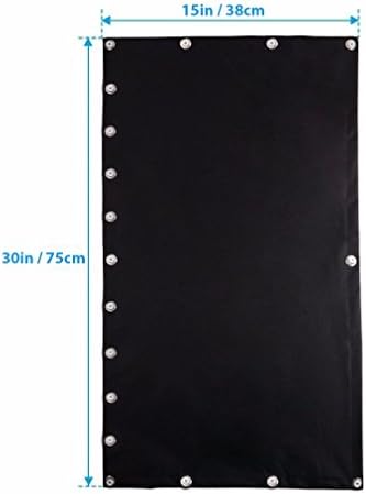Large Travel Blackout Curtain with Extra Strength Suction Cups and Velcro Strips (78 x 51 inches) (Fits most common size windows)