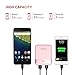 Yoobao Portable Charger 10000mAh Power Bank Compact External Battery Pack 2 Input & 2 Output LED Display Powerbank Compatible with iPhone Xs/Xr/X/8, iPad, Samsung, Google, Oneplus and More - Pink