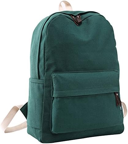 Usaboutall Teens Girls Canvas Solid Color Shoulder Rucksack Backpack School Bookbag