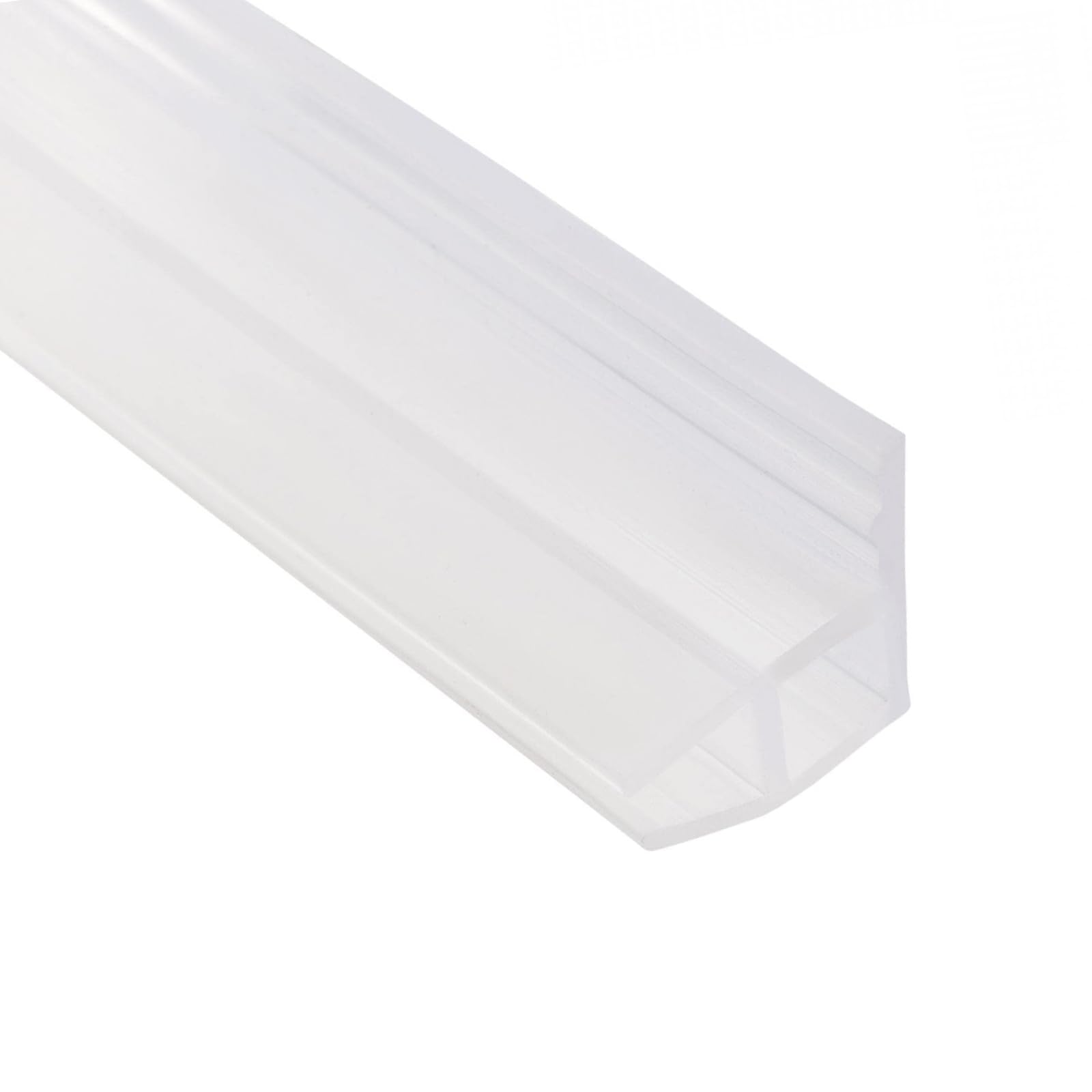 TOP-VIGOR Frameless Shower Door Seal Strip, 7/16"(11mm) Drip Rail - 3/8"(10mm) Glass x 78.74"(2000mm) Length Corner-Type Glass Shower Screen Door Bottom Sweep Silicone for Shower Door Seal