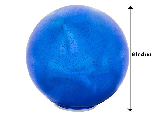 LED Lighted Celestial Reflecting 8" Globe | Battery Operated | Stress Relieving Galaxy Night Light | Built in Sleep Timer
