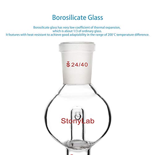 stonylab Rotary Evaporator Bump Trap 24/40 Outer Upper Joint, 24/40