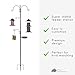 Rhino Tuff Products Bird Feeder Stand: Deluxe Bird Feeders for Outside Feeding Station, with 3 Prong Base and Water Dish Ideal for Bird Watching, Garden, Patio, and Backyard Decor 91” Tall
