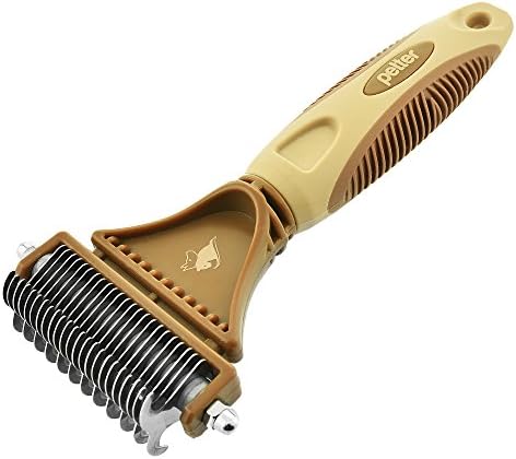 Petter Super Effective Dematting Tool, Dog Grooming Comb, Safe & Easy, 2-Sided Dematting Rake-Tool for Any Breed, Coat Type & Size-Prevents & Removes All Tangles- Great Choice for Everyday Use
