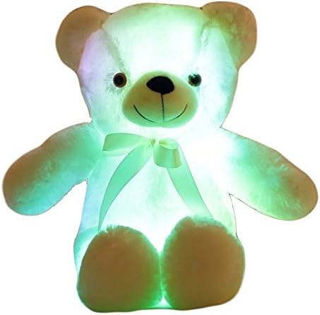 Teddy Bear Led Lights Colorful Soft Stuffed Animal Toys Christmas Gift for Kids 20-Inch