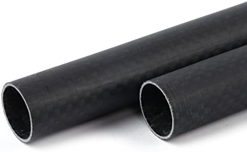 ALSTON 3K Wrapped 100% Carbon Fiber Tube 23x25x500mm Matt Surfaces Pack of two pcs