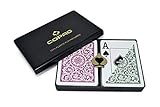 Copag Poker Size Jumbo Index 1546 Playing Cards (Green Burgundy Setup)