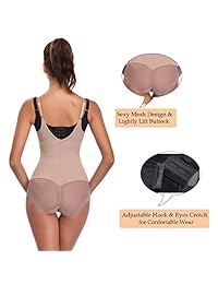 Shapewear Body para mujer, sin costuras, control firme, busto abierto, moldeador de cuerpo, body
