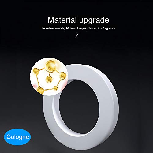 QBUC Car Air Freshener Solar Energy Rotating Cologne Car Aromatherapy Diffuser Interior Decoration Accessories Essential Oil Diffuser for Car Home(B-Black)
