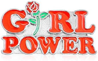 showkingL Casual Brooch Rose Letters Fashion Badge Backpack Floral Girls Power Pins Clothes Jean Jacket Corsage Brooches Jewelry Gifts Enamel Clothing Pin