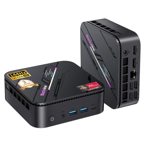 Blackview MP100 Pro Mini PC 2026, AMD Ryzen 7430U, 16GB RAM 512GB SSD, Win 11 Pro Mini Computer, RGB Lighting, Frost Giant 3.0 Cooling, WiFi 6, Triple Display, DP 4K144Hz, VESA, 3 Year Support