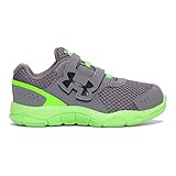 Under Armour Boys' Engage 3 Adjustable Closure Running Shoe, Graphite, 5 M US Toddler