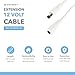 Amcrest Universal 12V DC Power Extension Cable (10ft) for Power Supply/Adapter/Outdoor Security Cameras, Compatible with All CCTV/IP Camera Brands, 5.5mm DC Plug, 10 Feet, White