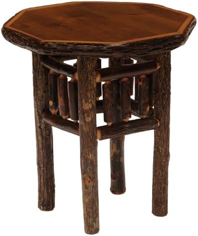 Fireside Lodge Furniture 84054 Hickory Octagon End Table, Espresso