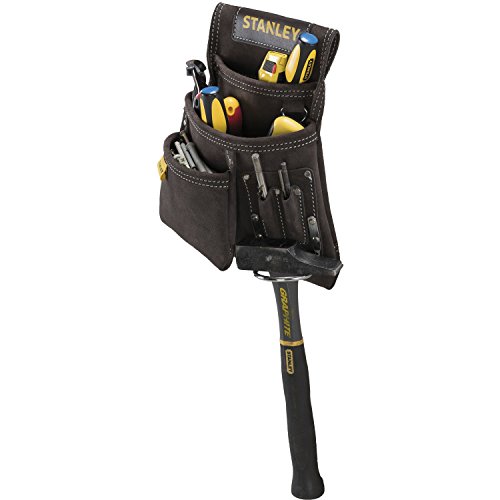 Stanley STST1-80114 Hammer- und Nageltasche aus Büffelleder, Braun/Gelb, L – Bild 7