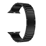 LDFAS Apple Watch Band 42mm Stainless Steel Link Bracelet - Space Black