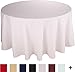 Riegel Permalux Cottonblend 90-Inch Round Tablecloth, White