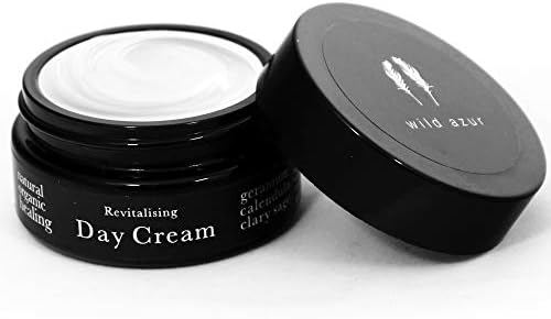 Anti ageing, Organic Day Cream with Vitamin E, Calendula and Clary sage for Sensitive Skin Reduces Wrinkles, Boosts Collagen, Heals, Tones and Hydrates Your face. 50ml