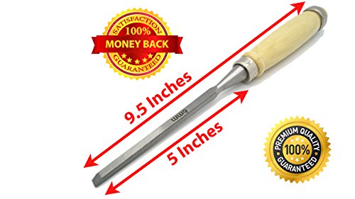 Woodworking Chisel 6mm with Sturdy Wood Handle, Sharp 