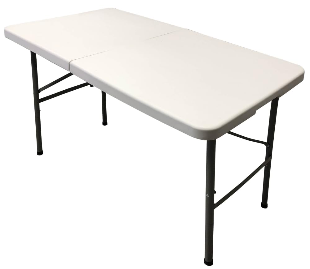 HOMELUX HM Resin Folding Table 122X61X74CM, Multicoloured, 122 x 61 x 74 cm