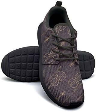 ERSER Classical Music Violin Retro Running Shoes Men Gym Shoes 9.5 size