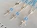 25 Pc Baptism Favors Mini Rosaries Blue with Silver Plated Accents/communion Favors Recuerditos De Bautismo/ Christening Favors/ Decenarios/ Decades/ Finger Rosaries