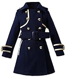 Girls Winter Faux Wool Collar Coats Warm Jacket Long Outerwear Parka Overcoat
