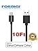 *Improved Version* FORDIGI® APPLE CERTIFIED Extra Long (10 Feet) USB Sync and Charging Lightning Cable for iPhone 5/5S/5C/6/6 Plus, iPad 4, iPad Air, iPad Mini (Apple Certified 10 Ft. Black)