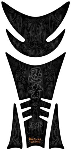 Rascal Grafik X-AK Tankpad Black Grey for Kawasaki Ninja 250R 2007-2009