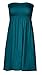 GirlsWalk Women's Plus Size Plain Boob Tube Bandeau Sheering Top Teal