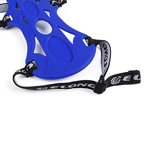 SHENG-RUI 8.5" Armguard Forearm Protective Soft Rubber Adjustable Shooting Archery Bow Range with 3-Strap Buckles(Blue)