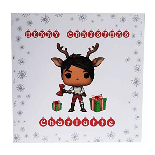 handmade cards by kd personalised happy christmas fortnite red nosed raider character card handmade ps4 xbox - kd fortnite xbox