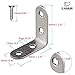 L Bracket Corner Brace Set Stainless Steel EANUR Premium Connector Right Angle Bracket Fasteners 20pcs and 80 pcs Screws