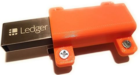Ledger Nano S Hidden Mount - ProtectingCoin - Blank (Orange), Cryptocurrency, Litecoin, Ripple, Bitcoin (Does not Include Ledger)