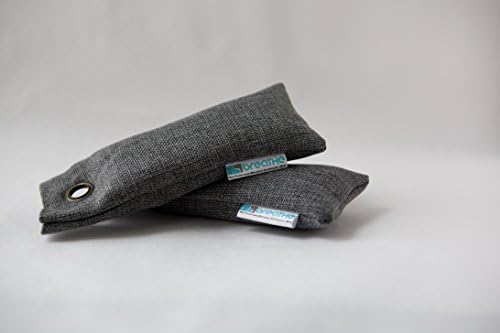 Breathe Bag All Natural Bamboo Charcoal Air Purifying Deodorizer Bags, Shoe, Gym Bag, Glove Deodorizers, Odor Eliminator. Air Freshener (Two Bags Per Package).