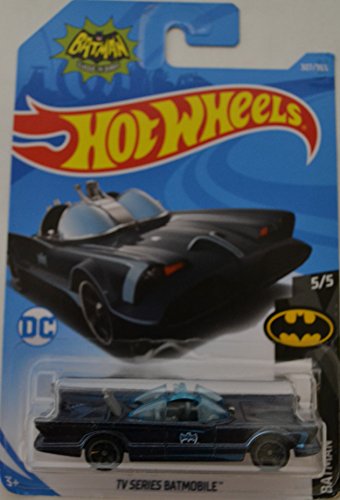 Black TV Series Batmobile Hot Wheels HW 'Batman' Series 1:64 Scale Collectible Die Cast Model Car #5/5