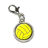 Graphics and More Water Polo Water Polo Ball Antiqued Bracelet Pendant Zipper Pull Charm with Lobster Clasp