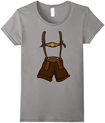 Womens Octoberfest German Outfit T-Shirt XL Slate