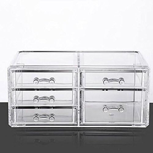 ROOYF Plastic Storage Box High-End Cosmetics Storage Box Transparent Plastic Jewelry Box Korean Edition Jewelry Storage Box