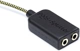 POGS 3.5mm Audio Splitter Cable Music Sharing 2 Headphones Black Fabric view 2