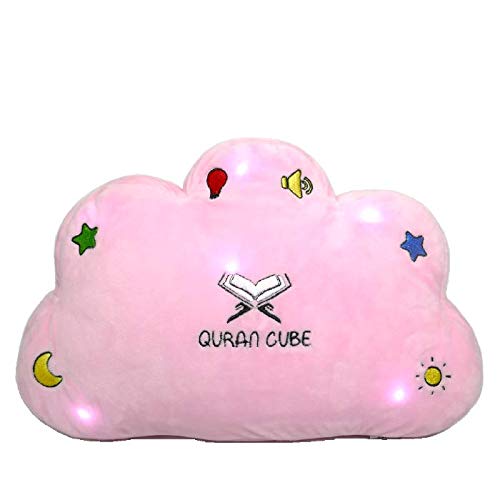 QuranCube-QURAN-PILLOW--DUA-KALIMA-SURAH--LIGHT-AND-SOUND-SOFT-CUDDLY-BEST-GIFT-FOR-YOUR-KIDS-FAMILY-LEARN-QURAN-DUAS-FROM-EARLY-AGEDUROOD-SHARIFKALIMA-ENGLISH-DUAS-Pink
