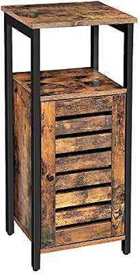 Vasagle Industrial Bathroom Storage Cabinet End Table Storage Floor Cabinet With Shelf Multifunctional In Living Room Bedroom Hallway Rustic Brown Ulsc34bx Amazon Sg Home