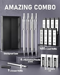 Four Candies 0.5mm Mechanical Pencil Set with Case