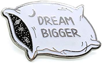 Dream Bigger Pillow Enamel Pin with Stars and Galaxy for Space Lovers