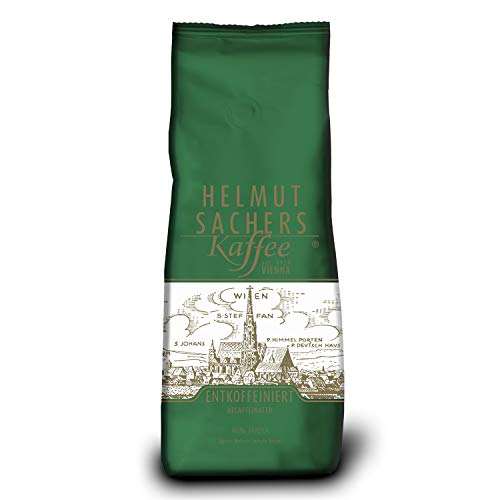 Helmut Sachers Kaffee - Entkoffeiniert, Intensität 2/5, 100% Arabica, ganze Kaffeebohnen, 500g