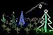 Solar Decorative Garden Stakes Lights, Christmas Party Outdoor Decor Trees with Multi Color LED Flash Lights Waterproof for Home Lawn Yard Patio Pathway Landscape, 2 Pack (Tree)