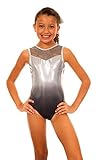 TumbleWear Girl's Silver Ombre Leotard